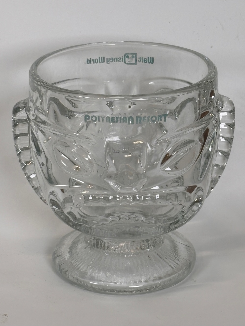 Walt Disney World Polynesian Resort Tiki Cup Clear Glass Mug